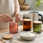 Colorful Glass Candle Jars - product in use