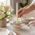 Ceramic Flower Candle Holder - product in use