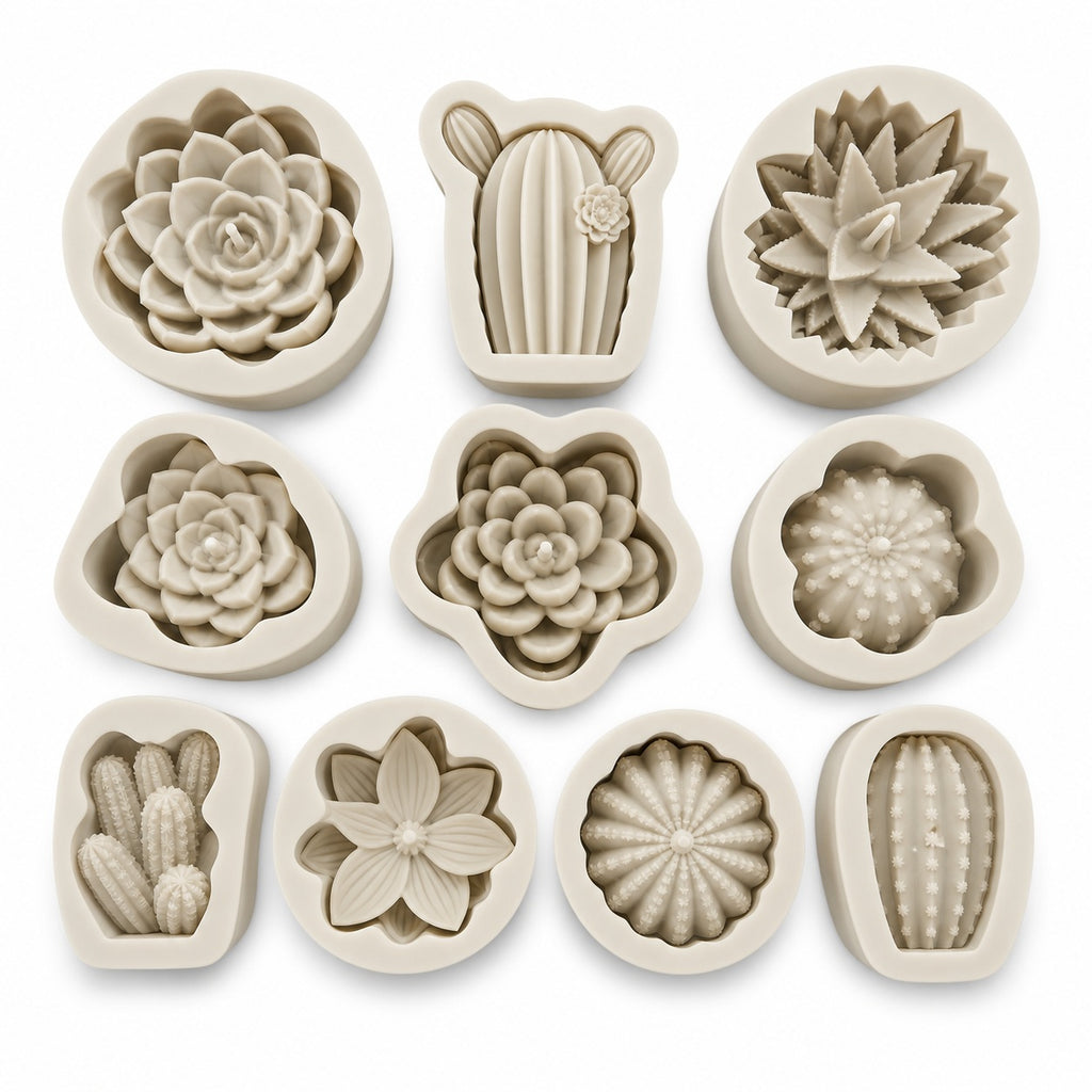 Succulent Silicone Candle Molds - main product view
