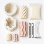 Spiral Wave Candle Molds - included items