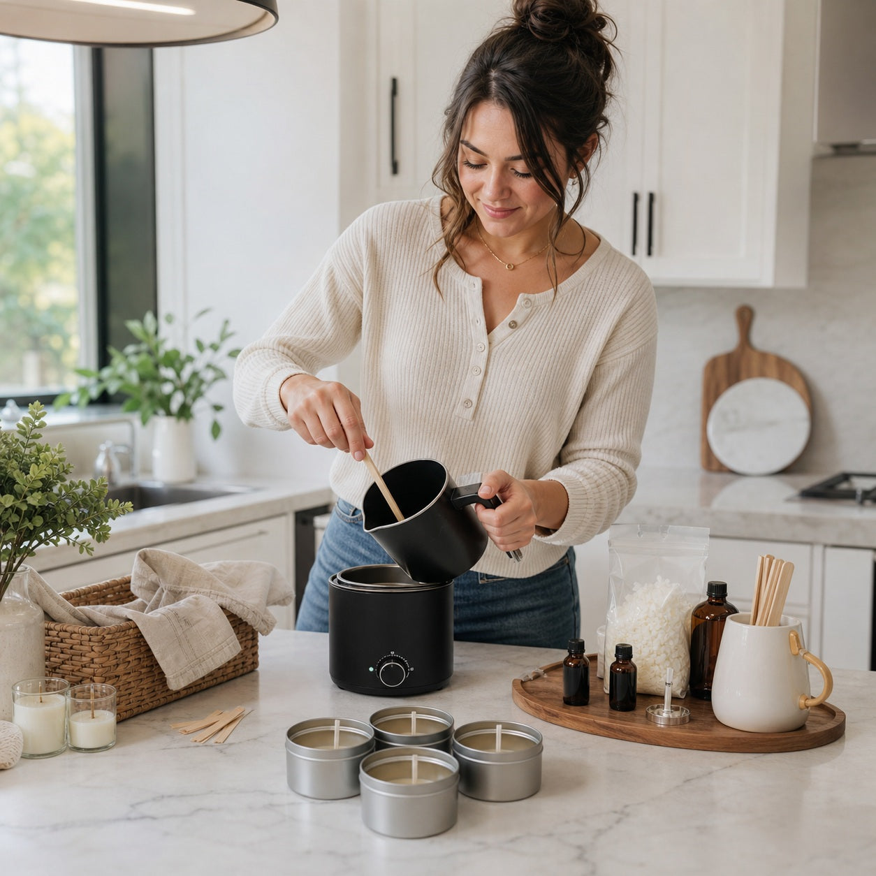 Complete Soy Candle Making Kit - lifestyle scene