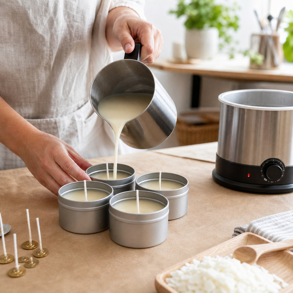 Complete Soy Candle Making Kit - product in use