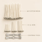 Multi-Length Cotton Wick Kit - features and dimensions