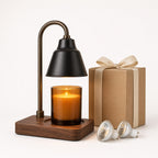 Walnut Base Candle Warmer Lamp - included items