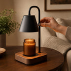 Walnut Base Candle Warmer Lamp - product in use