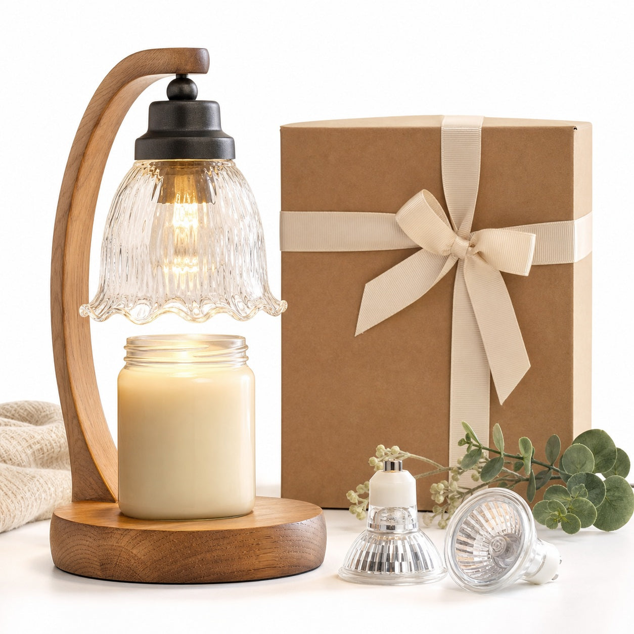 Farmhouse Candle Warmer Lamp - included items
