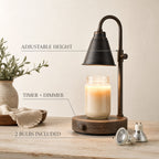 Farmhouse Candle Warmer Lamp - features and dimensions