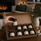 Amber Jar Candle Gift Set - product in use